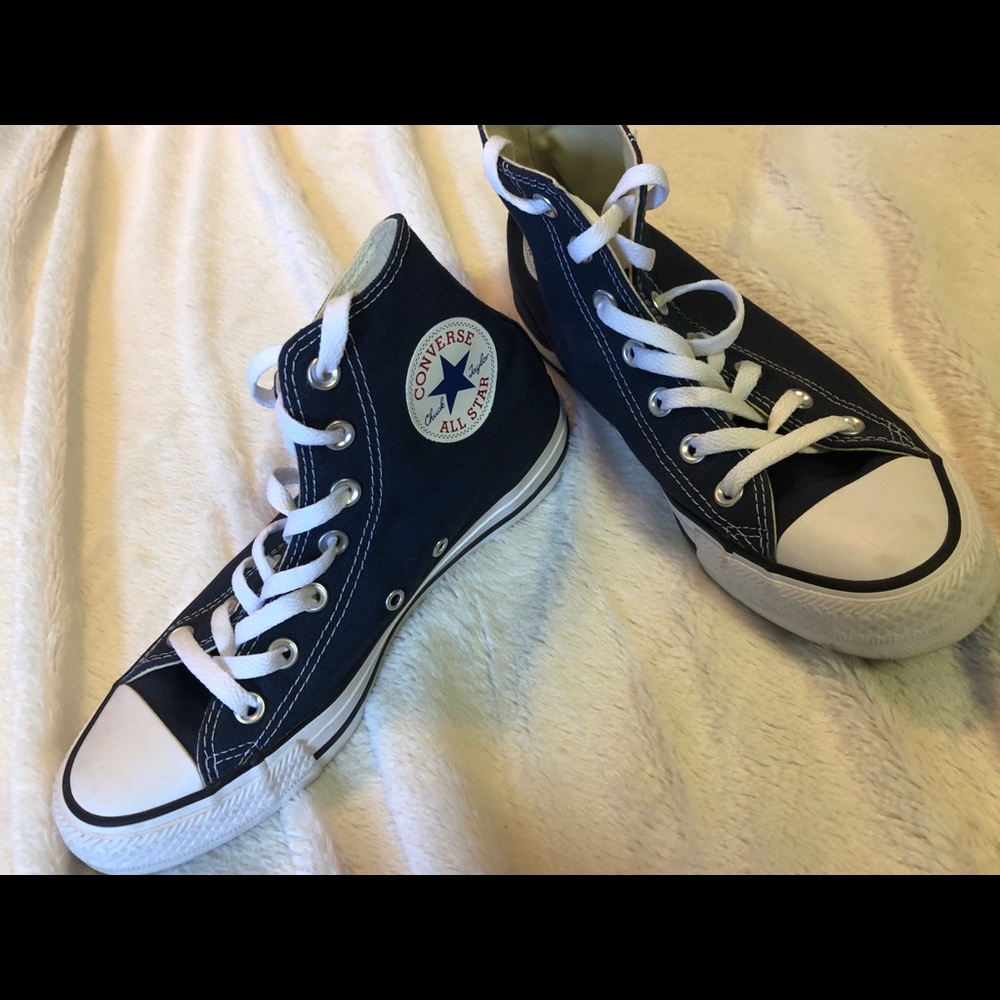Navy Blue High Top Converse